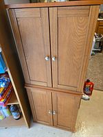 Cabinets closed showing exterior finish and hardware