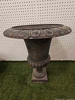 Planter angled side view showing shape and rim detail