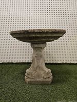 full view bird bath front