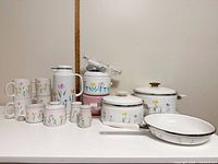 Group shot of entire Studio Nova Fresh Mint kitchenware set