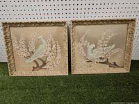 Both framed paintings side by side showing subjects and frames