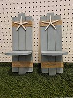 Front view of both matching wall shelves