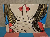 Front view of the Sssshhh pop art print