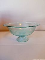 Side view of pedestal bowl showing shape and color