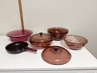 Entire cookware set arranged on surface