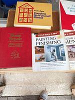 Top view of six books showing titles and formats