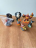 Group shot of all seven Skylanders figures