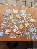 All 28 stickers on display board