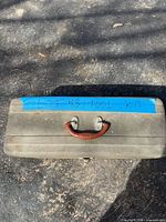 Closed metal toolbox exterior