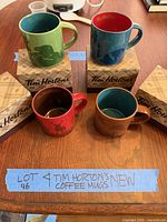 All four Tim Hortons wildlife mugs on their original boxes
