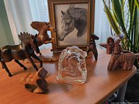 Group shot showing all six horse-themed items on tabletop