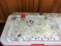 Full lot on tray showing all glassware pieces and creamer