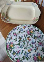 Both platter and charger showing front designs
