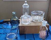 Front view of all six items displayed together