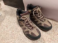 Top view of both boots showing uppers and lacing