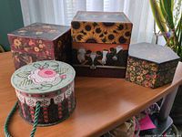 All five decorative boxes grouped together