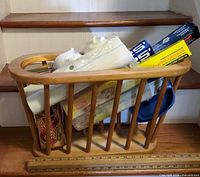 Rack filled with wrap boxes, dispenser, garlic containers