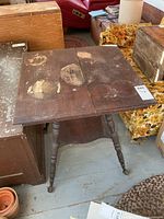 Overall view of table showing top surface and general condition