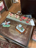 Overall view of all three pieces on table