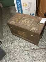 Overall view of closed metal ammunition box