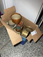 Box with multiple planters of various materials