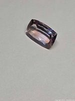 Front view of elongated cushion ametrine