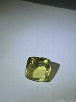 Cushion-cut lemon citrine front view
