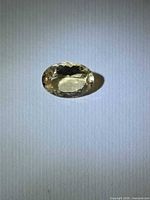 Top view of oval golden heliodor