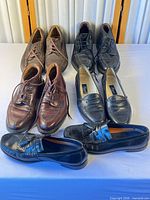 All five pairs arranged on table for overview