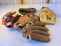 Group shot of all five gloves