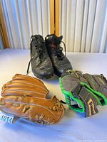 Cleats, Rawlings glove, Franklin glove overview