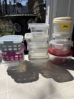 All containers grouped showing quantity and variety
