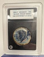 Coin in INB slab showing certification label and obverse