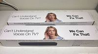 Two sealed ZVOX AccuVoice AV120 boxes front view