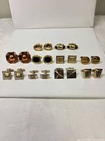 Front angled view showing entire 20-pair assortment laid out in four rows