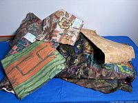 Pile of assorted heavy fabric pieces