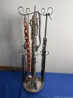 Necklace holder with several necklaces displayed