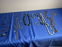 All jewellery pieces laid out to show quantity and types