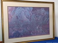 Full view of framed print showing image, mat, and frame