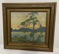 Full view of framed print with image visible