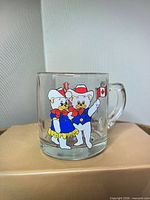 Side with mascots Hidy & Howdy and Canadian flag