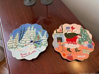 Both plates top view on table