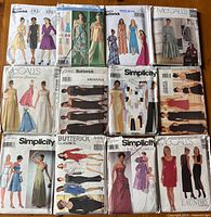 Front view showing all twelve pattern envelopes laid out 3×4