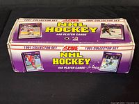 Closed 1991 Score NHL Hockey collector set box front view