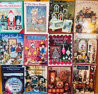 Front covers of all 12 booklets laid out in four-by-three grid