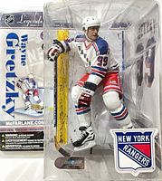 Front view of sealed Gretzky figure in packaging
