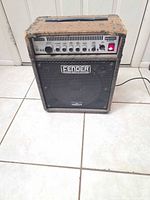 Front full view showing amplifier size, grill, missing felt covering