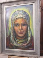 Full view of framed Rupert Conrad oil painting