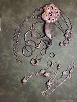 Full lot overview showing all jewelry items