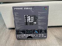 Back of retail box detailing specifications and features